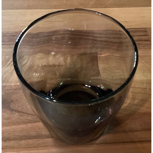 Set of 2 Vintage Libbey Smoke Gray 14 oz Glass Tumblers Weighted Bottom 4” - Picture 10 of 11